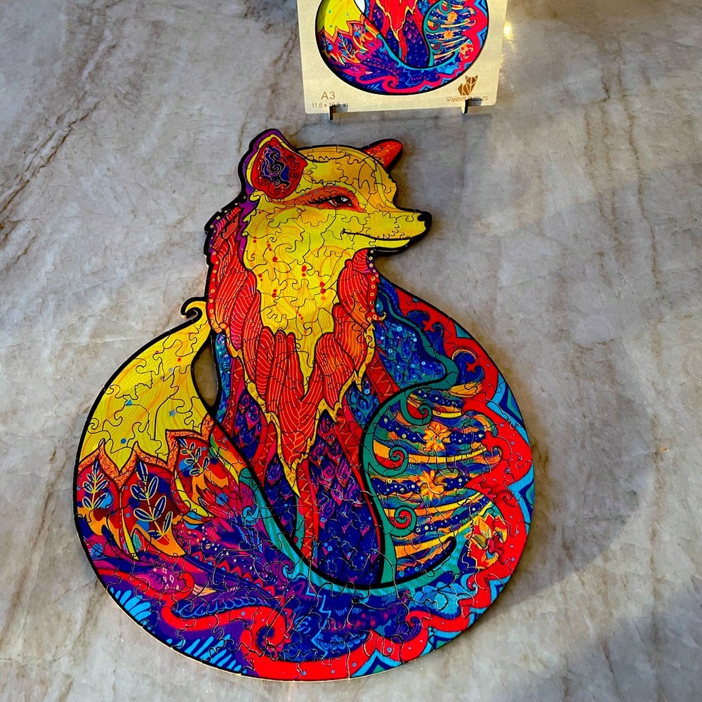 New In Box Wooden 3D animal jigsaw puzzle- Fox